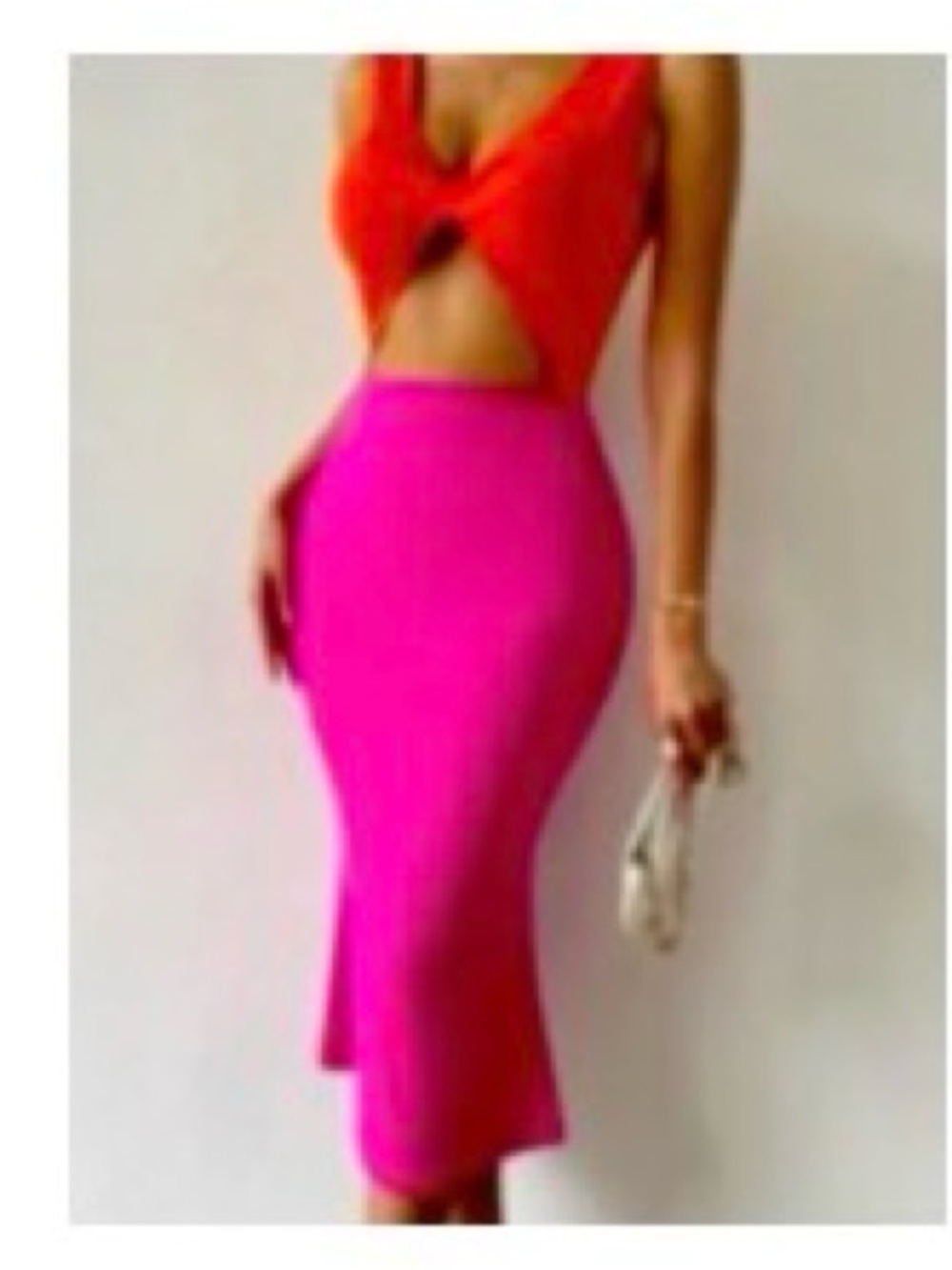 Sleek Fuchsia Midi Pencil Skirt